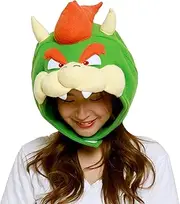[SAZAC] Kigurumi Hat -Super Mario Brothers Bowser - Cozy Costume Beanie Cap, Green, One size