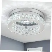 11.8“ Mini Crystal Chandelier LED Ceiling Light Flush Mount 11.8"-cool white