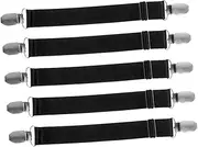 Zerodeko Multi-use Boot Strap Clips 5pcs for Pants Leg Motorcycle Riding Black Anti-slip Comfortable Versatile Fashionable