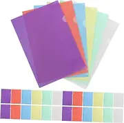LALAFINA Plastic File Folders Binder Sleeves 36pcs Set Document Holder Letter Size File Jackets Office Organisation High Capacity Document Organiser