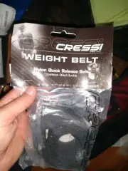 New Cressi Weight Belt Diving Spear Fishing Snorkeling Nylon Quick Release Buck