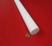 Teflon PTFE Virgin White Rod 1 3/8" (1.375) Diameter x 48 Long, 1 Unit Extruded