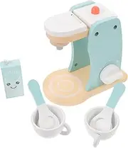 CORHAD 1 Set Wooden Coffee Maker Set Pretend Play Espresso Machine for Creative Learning Kitchen for Imagination Fine Motor Skills Development Safe