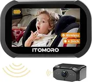 Itomoro Baby Wireless Car Camera, Baby Car Camera Maximum Range 1000 Feet, Wide Night Vision 1080P Screen Baby Car Camera, Baby Car Camera Rear Seat