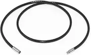 [Glory Qin] 3mm Black Leather Cord Chain Stainless Steel Rice Clasps Necklace Rope Chain 16 to 28 Inch