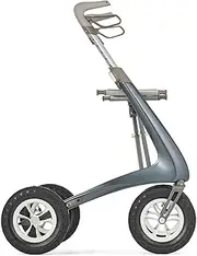 byACRE Carbon Overland | All terrain Carbon rollator | Big pneumatic wheels | Lightweight at only 6,7 kg | Foldable and with seat (Midnight Blue)