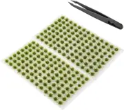 208 Pcs Static Grass Model Grass Tufts Railway Artificial Grass Miniature Gra...