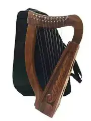 12 Metal Strings Lyre Harp Hand Engraved Rosewood Irish Lyre Harp With Free Bag