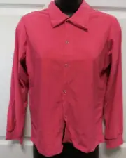 FUCHSIA SNAP FRONT LONG SLEEVE SHIRT DANCE JAZZ BALLET Mens Boys NWT