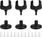 3Pcs Guitar Wall Hooks, Plastic Black Universal Mounting Brackets Stands for Ukulele Bass, Universal Wall Hooks Plastic Mounting Brackets Stands