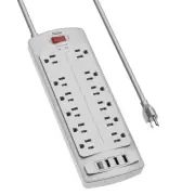 Power Strip, Surge Protector with 12 Outlets and 4 USB Ports, 6 Feet Extensio...