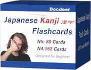 Japanese Kanji Flash Cards Flashcards for Beginners, A Full List of JLPT N4 & N5 with 242 Cards