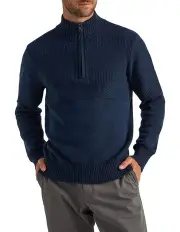 [MJ Bale] Strathy Gansy 1/2 Zip Knit in Navy