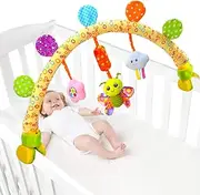 Baby Bassinet Toys, Infant & Toddlers Crib Stroller Accessory & Pram Activity Bar Toy for Senses and Motor Skills Development Indoor and Outdoor (Butterfly)