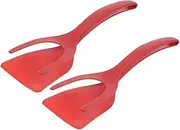 FIXOSHEE 2pcs Silicone Cooking Spatula Versatile Egg Shovel and Pancake Turner Vibrant for Home Hotel and Restaurant Use for Flipping Eggs Pancakes and Toast