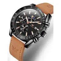 在飛比找ETMall東森購物網優惠-瑞士石英表商務歐利時全自動手表時尚男表大表盤夜光高檔真皮99