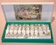 Peter Rabbit : Ceramic Medallion Spoon Fork Cutlery set tea silver finish