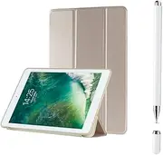 YOYOSTAR iPad 9.7 Inch (2018/2017, 6th / 5th Generation) Case + Stylus Pen Compatible with iPad/iPhone/Android, Touch Screen Protector (Rose Gold)