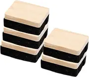 MINAOLULUS 5Pcs Portable Chalkboard Erasers Lightweight Wooden Erasers for Blackboard Cleaning Felt Material Classroom Supplies Versatile Whiteboard Wipers