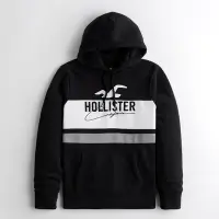 在飛比找Yahoo奇摩購物中心優惠-Hollister HCO 男 連帽帽T 黑色 1915