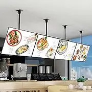 Led Light Box Poster Lights, Ultra-Slim Wall-Mounted Indoor Advertising Frame, with Telescopic Rod/Fixed Rod, Tv Light Box Wall Hanging Advertising Board, Illuminated Poster Display(60 * 240CM)