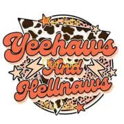 Sublimation Print Yeehaws And Hellnaws Western Ready To Press Heat Transfer