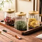 Food Container Kitchen Storage Bottles Jar Glass Canister Tea Coffee BeansGrains
