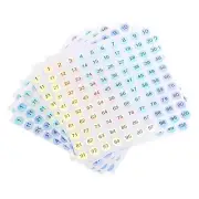Number Stickers, Number 1 to 100 Round 1000 Labels Sticker, 10 Sheets