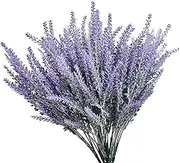 Lavender Flowers Artificial | Faux Lavender Stems Decor | All Year Round Imitation Flowers, Faux Plants Table Centerpieces for Indoor Outside Windows Decorations