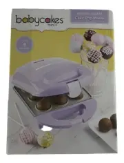 New Babycakes Mini Cake Pop Maker Bakes 9 Pieces Purple Electric Nonstick