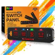 Auxbeam Slim 4 Gang Switch Panel Relay System For Car Truck ATV UTV Marine Boat