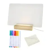Acrylic Drying Erase Board Bright LED Light for TV Cabinet Office Study Room