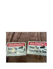 4 Pack Warning CCTV Security Cameras in Use Video Surveillance Sign 10x7" RE-241