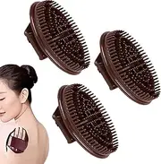 Meridian Pressure Brush, 3 Pack Full Body Meridian Massage Brush, Ergonomic Head massager, Muscle Fatigue Relief Silicone Loofah Body Scrubber, Portable Manual Guashas Tool, for Shoulders, Back & Legs