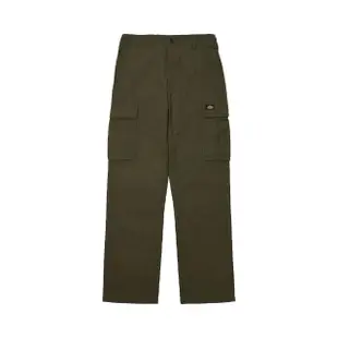 【Dickies】男款軍綠色純棉多口袋舒適休閒工裝長褲｜DK012275MGR