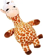 GANAZONO 1Pc Plush Leopard Giraffe Shaped Dog Squeaky Chew for Small Dogs Plush Supplies Interactive Pet for Health and Iq Training