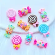 20pcs Mixed Charm Candy Resin Flatback Cabochon For Slime Decorations
