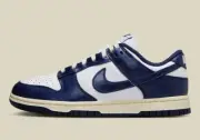 Women's Nike Dunk Low PRM Vintage Navy Midnight Coconut Milk FN7197-100 sz 5.5
