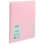 Otto A4 Fixed Display Book 20 Pockets Pink