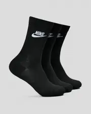 [Nike] Nike Men's Everyday Essential Crew Socks in Black/White Size Medium M Black/White