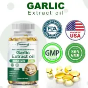 Garlic Extract Oil Capsules 5000mg - Heart Health, Lower Cholesterol Levels