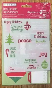 TPC Studio Merry Christmas Friends Matteboard Stickers & Rub-Ons Seasons Greetin