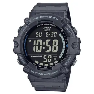 【CASIO 卡西歐】電子錶 橡膠錶帶 LED照明 防水100米(AE-1500WH-8B)