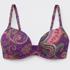 E et D 9995 Paisley Print Padded Bra Underwire Support Size 14-22 B-E