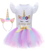 Unicorn Birthday Outfit for Girl Unicorn Tutu Dress Birthday Girl