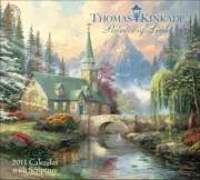 THOMAS KINKADE PAINTER OF LIGHT WITH SCRIPTURE: 2011 WALL **BRAND NEW**