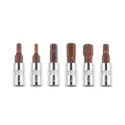 6Pcs 1/4-Inch Metric Hex Bit Socket Set H3 H4 H5 H6 H7 H8 S2 Steel 38mm Length