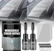Windshield Crack Repair Fluid Car Window,Nano Glass Repair Fluid, Windshield Repair Kit Automotive Windscreen Tool, Glass Repair Fluid for Fixing Chips and Star Shaped Crack(2 Pack) ﻿