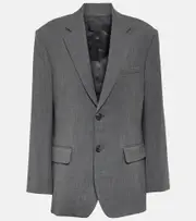 [Nili Lotan] Nili Lotan Boyfriend wool-blend blazer AU 10 grey
