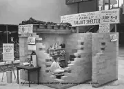 Nuclear Bomb Fallout Shelter PHOTO Duck & Cover Atomic Blast Civil Defense 1960s